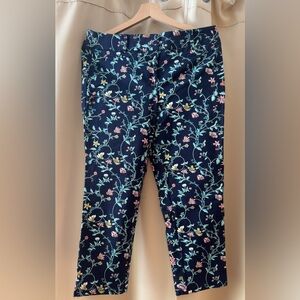 LOFT Floral Marisa Pants NWOT
